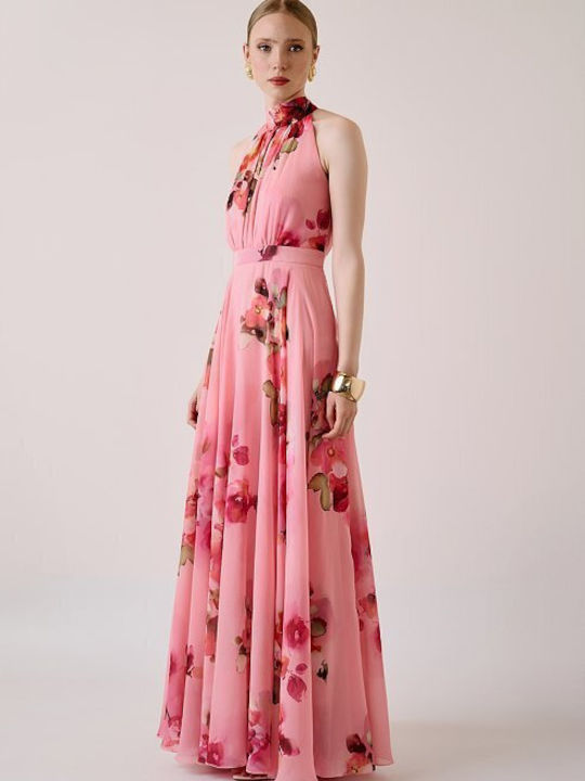 Rochie Maxi de Vară pentru Nuntă / Botez Roz