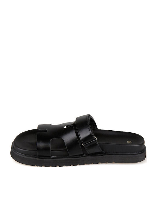 Γυναικεία Ανατομικά Σανδάλια Flatforms Μαύρα