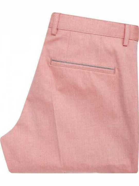 Herrenhosen Chino in Schlank Passform Rosa Dunkel