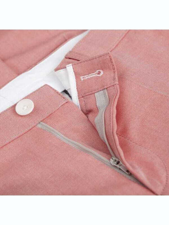 Herrenhosen Chino in Schlank Passform Rosa Dunkel