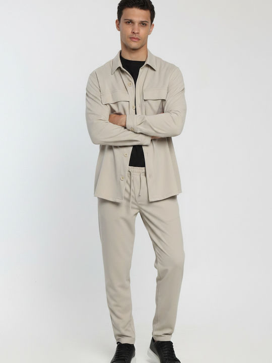 Trousers in Relaxed Fit Beige