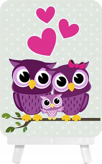 5d Diamond Mosaic Owl Family Easel