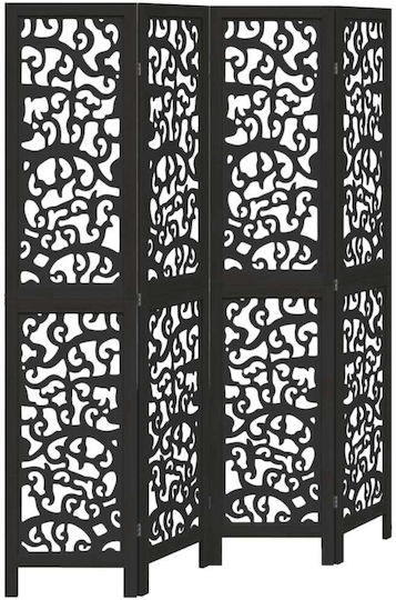 vidaXL Decorativ Paravan Lemn cu 4 Panouri 140x180cm