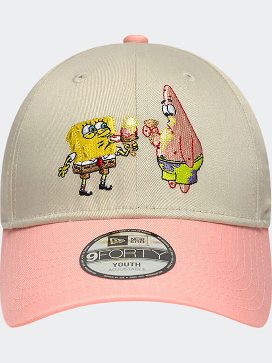 New Era Детска Шапка С Козирка Текстил 9forty Бежова