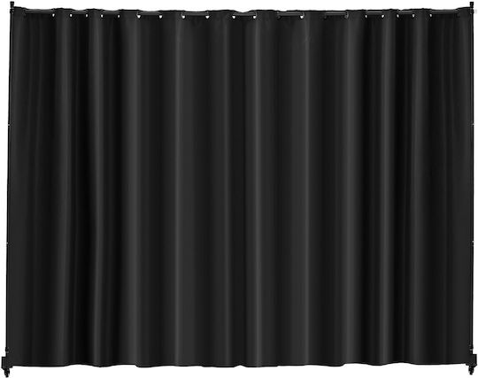 Vevor Portable Room Divider Wheels Black Privacy Screen Blpf96120incyupd6v0