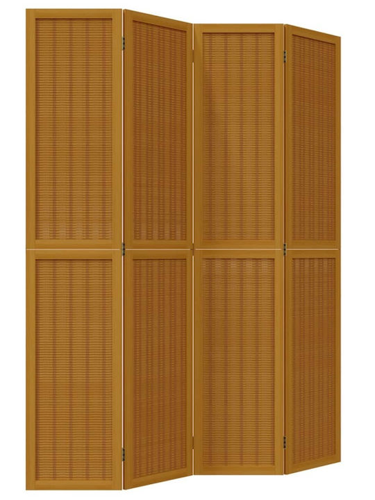 vidaXL Decorative Room Divider Wooden with 4 Panels 140x200cm