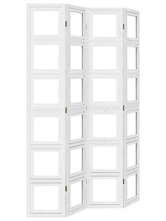 vidaXL Dekorativer Raumteiler Hölzernes mit 4 Paneelen 140x220cm