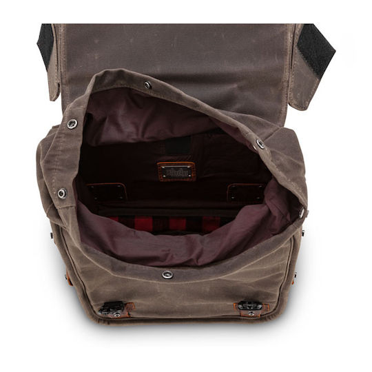 Burly Voyager Throwover Satteltaschen Dunkel Eiche