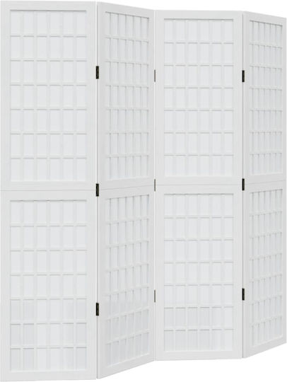 vidaXL Διακοσμητικό Παραβάν Ξύλινο με 4 Φύλλα 140x160cm