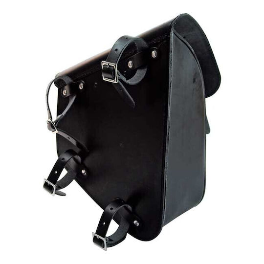 Longride Swingarm Bag Smooth Black Leather