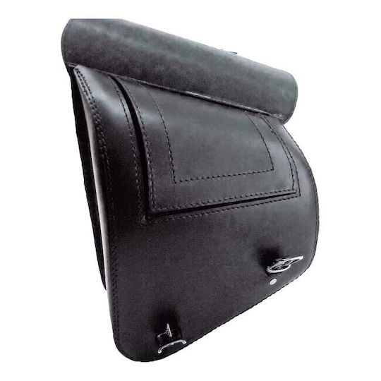 Longride Swingarm Bag Smooth Black Leather