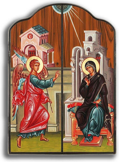 Icon Christ Enthroned Triptych 14x20cm