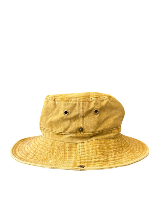 DENIA ACCESSORIES Υφασμάτινo Καπέλο Safari Κίτρινο