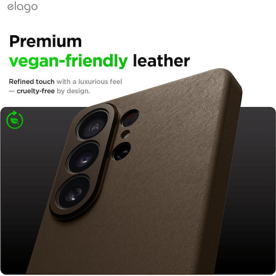 Θήκη Samsung Galaxy S26 Ultra Elago Magnetic Leather Vegan Δέρμα Magsafe Taupe Egs26msle69-tou
