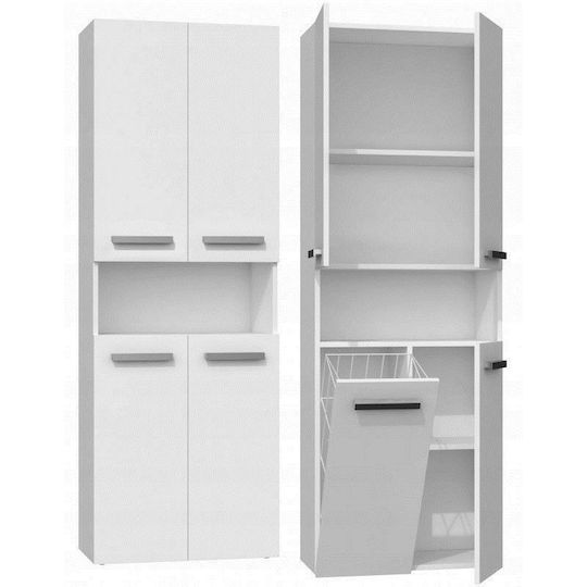 Topeshop Nel 1K DK Στήλη Μπάνιου Δαπέδου 60x30x174cm Λευκή