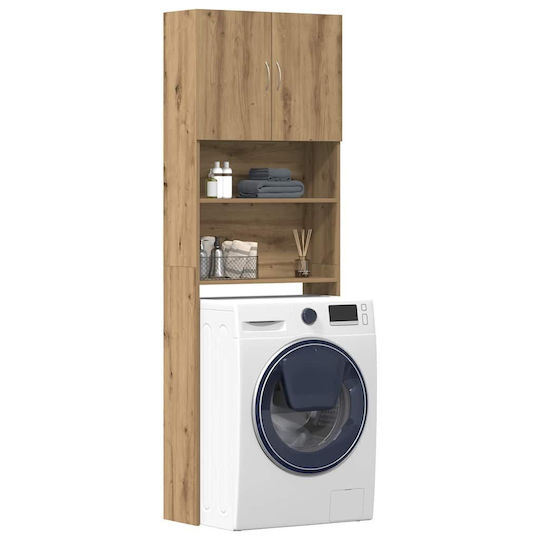 vidaXL Στήλη Μπάνιου Δαπέδου για Πλυντήριο 64x24x190cm Δρυς
