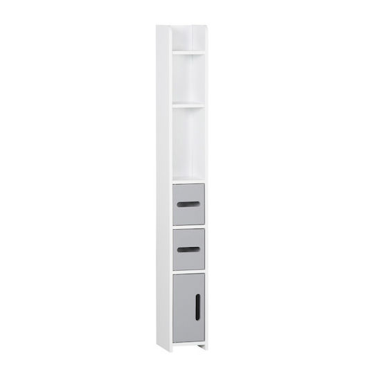Kleankin 834-457GY Στήλη Μπάνιου Δαπέδου 15x17x120cm Λευκή Kleankin 834-457GY Στήλη Μπάνιου Δαπέδου 15x17x120cm Λευκή