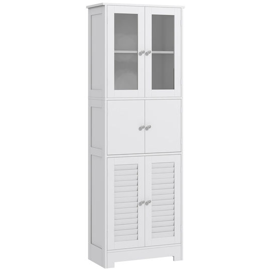 HomCom 834-678V80WT Στήλη Μπάνιου Δαπέδου 60x30x170.5cm Λευκή