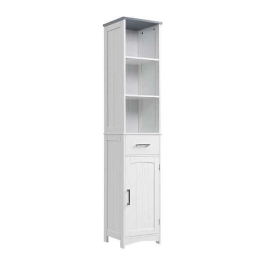 Kleankin 834-364LG Банска Колона Подова М34xД30xВ163см Бяла