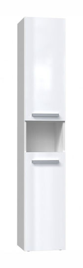 Topeshop Nel III Badezimmer-Säulenschrank Boden 31x30x174cm Weiße Topeshop Nel III Badezimmer-Säulenschrank Boden 31x30x174cm Weiße