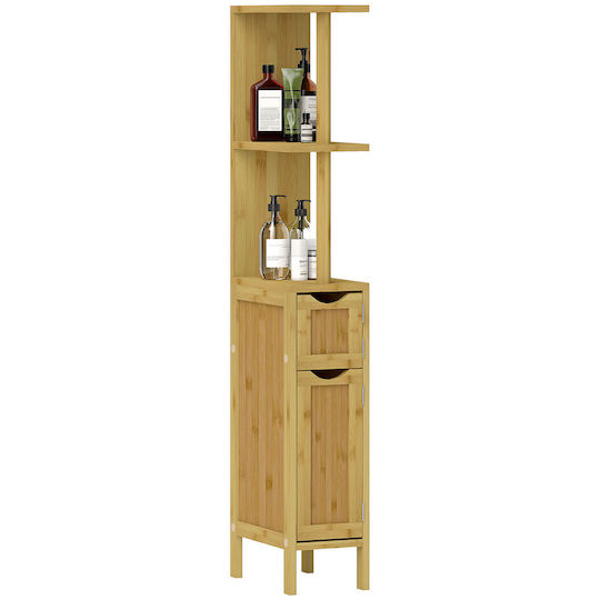 HomCom 834-674V00ND Στήλη Μπάνιου Δαπέδου 18x30x120cm Καφέ