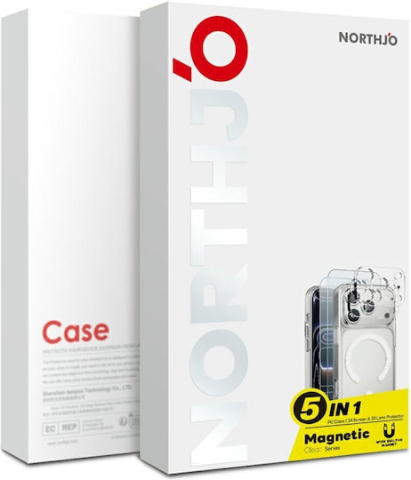 Northjo Protection Set 5 in 1 Hard Case Screen Camera Protection Transparent Apple iPhone 17 Pro