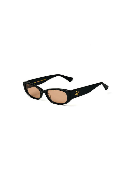 AV Sunglasses Noemie Unisex Sunglasses with Black Horn-Rimmed Frame