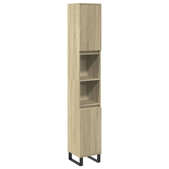 vidaXL Στήλη Μπάνιου Τοίχου 30x30x190cm Sonoma