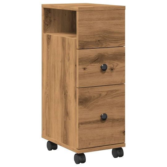 vidaXL 855240 Στήλη Μπάνιου Δαπέδου 23x33x65cm Δρυς