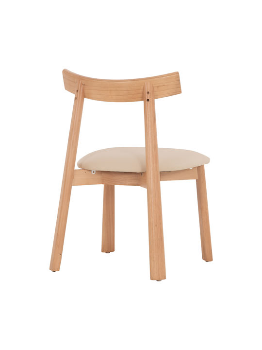 Osorio Dining Chairs with Artificial Leather Upholstery Natural-Ecru 2pcs 51x55x74cm