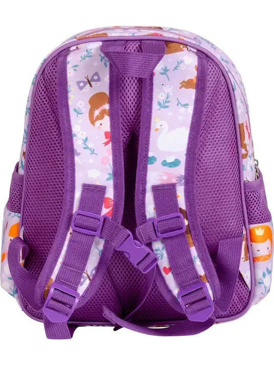 A Little Lovely Company School Backpack Kindergarten Pink with Water Bottle Holder 16 Litres