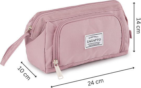 Zagatto Filled Cylinder Pencil Case Pink