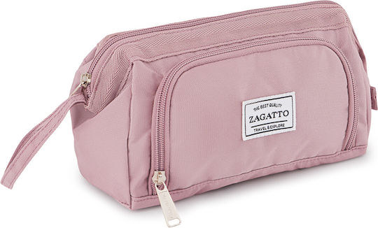 Zagatto Filled Cylinder Pencil Case Pink