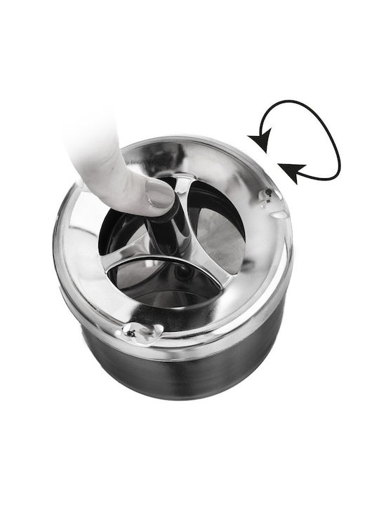 Metallic Lidded Ashtray 9.5 Cm Metallic Lidded Ashtray 9.5 Cm