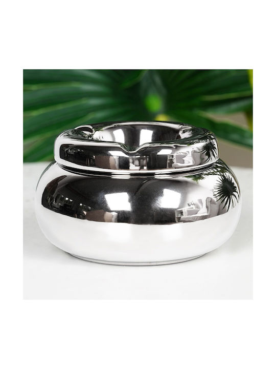 Dolomite Ashtray Silver Round 11 Cm