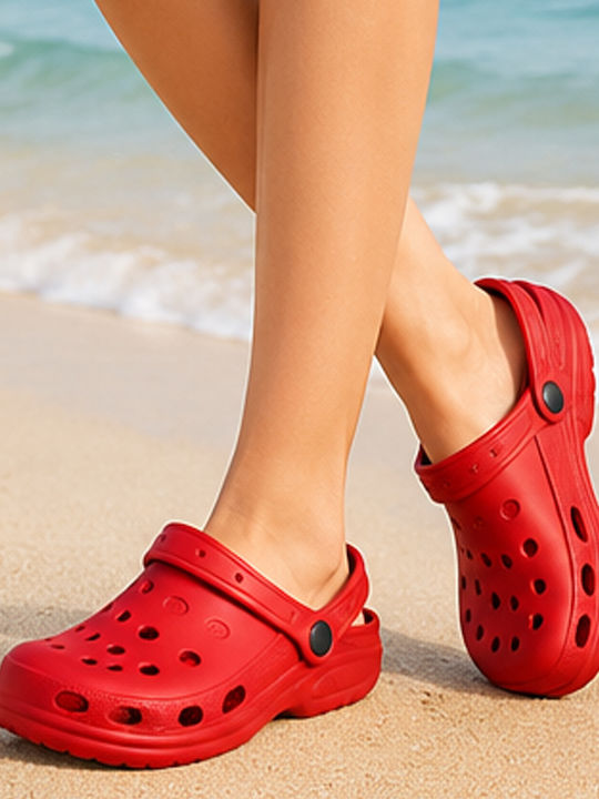 Women's Anatomic Red Clogs