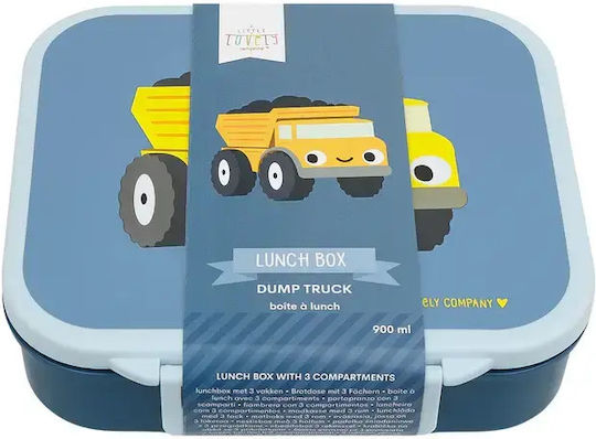 A Little Lovely Company Plastic Kids' Food Container 0.9 Litre 18 x 17 x 5 cm