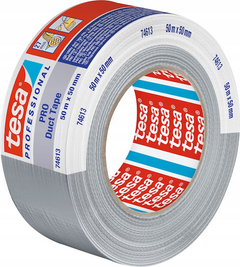 Tesa Selbstklebendes Gewebeband Silber 50m Länge 50mm Breite 4 Stücke Tesa Selbstklebendes Gewebeband Silber 50m Länge 50mm Breite 4 Stücke