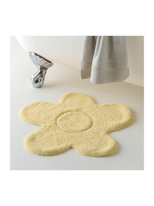 Kentia Bath Mat Cotton Round Daria 000081122 Yellow Φ60cm