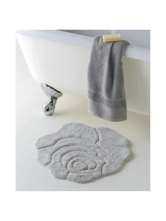 Kentia Bath Mat Cotton Round Loft Rosie 000081121 Grey Φ60cm