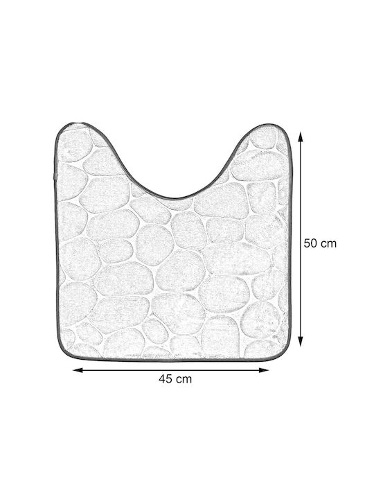 Πατάκι Μπάνιου Microfiber Λεκάνης AT00012491 Μαύρο 50x50εκ.