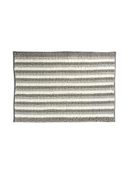 MRShome Rutschfeste Badematte DF-0063002 Grau/Weiß 60x40cm