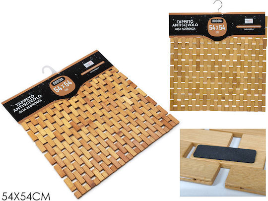 General Trade Badematte Hölzernes Platz 727778 Braun 54x54cm