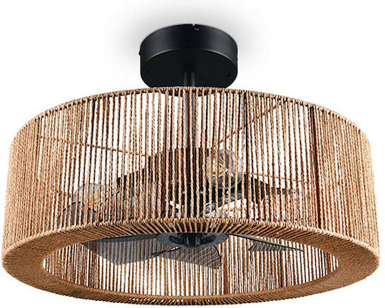 Trio Lighting Ceiling Fan 61cm with Brown Light Fixture