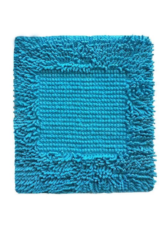Texi Bath Πατάκι Μπάνιου Βαμβακερό Sara Τιρκουάζ 50x60εκ.