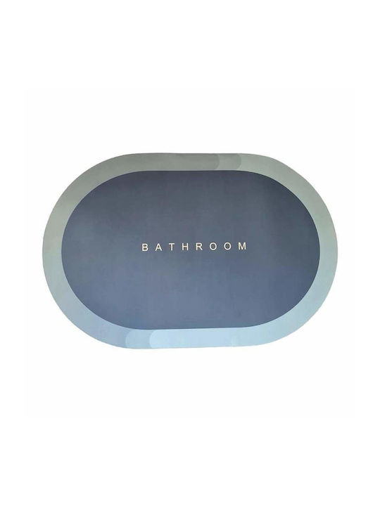 Rutschfest Badematte Oval Blue 90x60cm