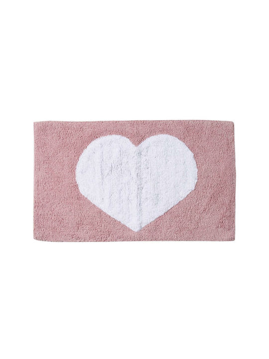 Das Home Bath Mat Cotton 0678 420750800678 White, Pink 50x80cm