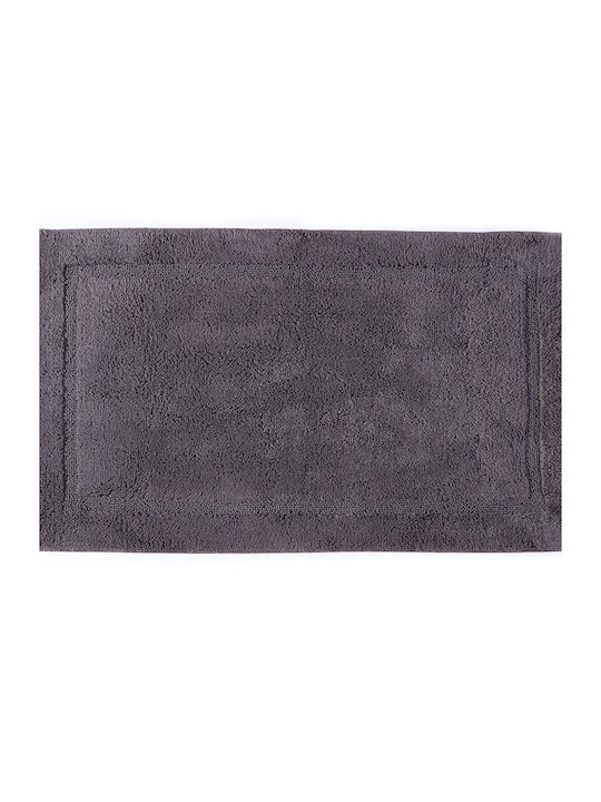 Nef-Nef Homeware Non-Slip Bath Mat Cotton Aegean 035274 Anthracite-902 70x120cm