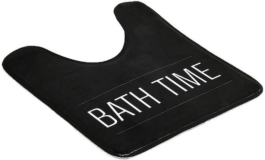 Πατάκι Μπάνιου Microfiber Λεκάνης Bath Time AT00012490 Μαύρο 45x75εκ.