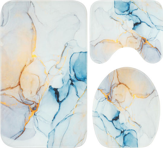 Подредба Бански Килими BlueAbstract2 Син 3 Бройки Подредба Бански Килими BlueAbstract2 Син 3 Бройки